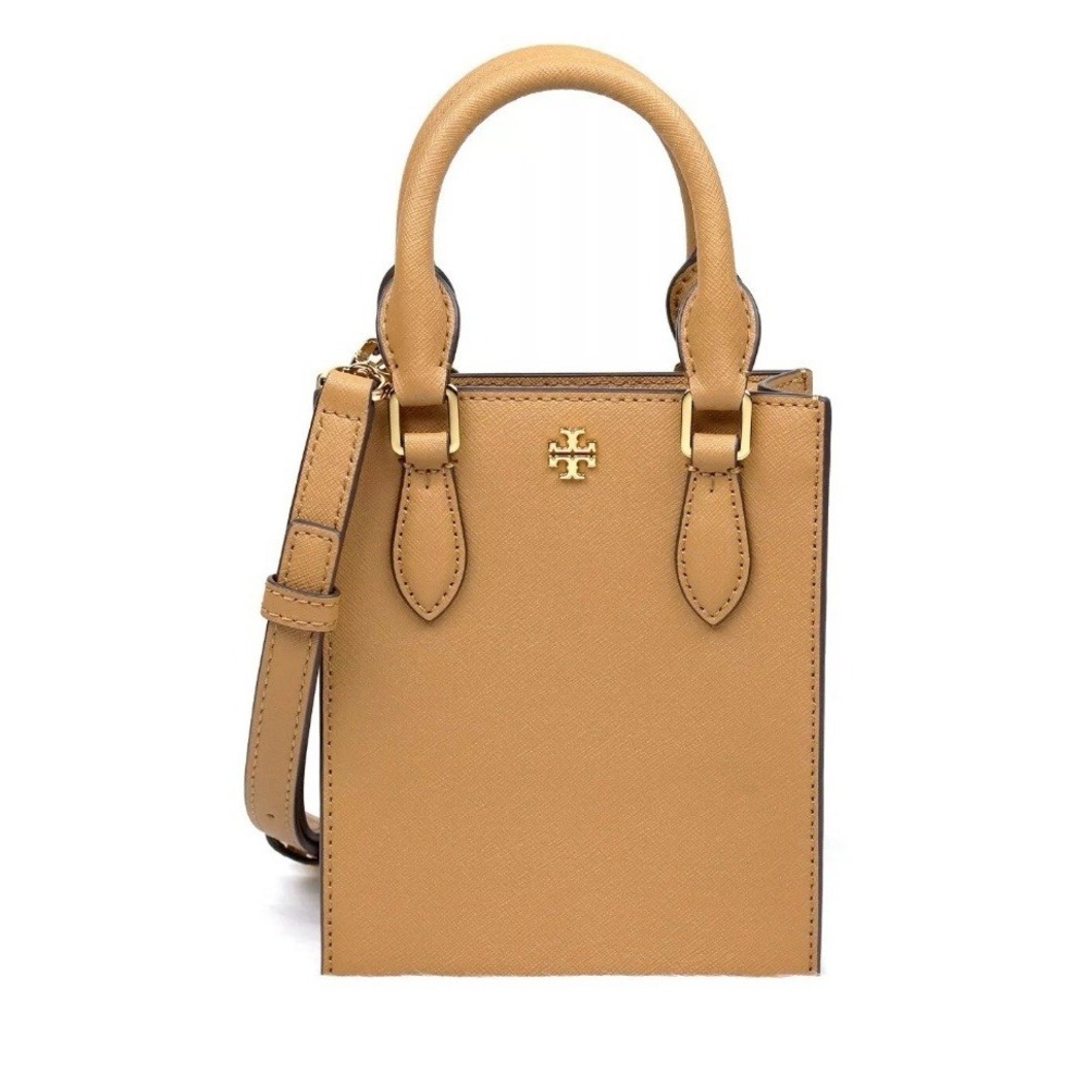Tory Burch Tan Leather Mini Tote Bag